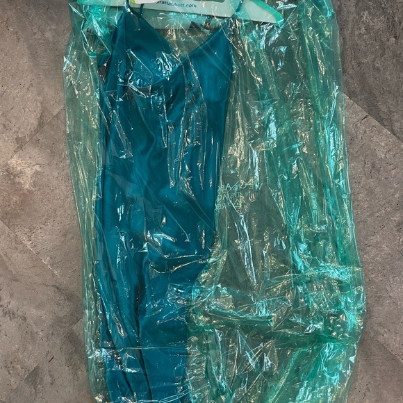 REVOLVE High Slit Cowl Slip Dress Fleur Du Mal Blue Formal Trendy NEW sold out - Picture 4 of 5